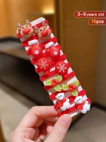 10/20/30pcs Cute Cartoon Christmas Hair Scrunchies For Women - Multicolor - View 16