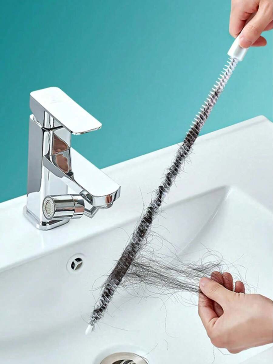 1set Drain Cleaning Tool Kit, Bathroom Sink Clog Remover Brush For Pipe