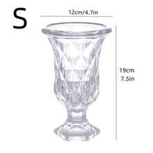 1 chiếc bình thủy tinh chân cao cổ điển, bình thủy tinh miệng rộng phong cách châu Âu cổ điển trang trí nhà cửa, bình thủy tinh chân cao, bình hoa nhân tạo, bình trang trí để bàn, bình hoa thủy tinh sang trọng cổ điển, bình thủy tinh chân cao, bình hoa pha lê trong suốt, bình trang trí nhà trọ theo phong cách Ins - Nhiều màu - Xem 10