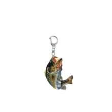 12pcs Acrylic Fish Shaped Keychain For Fishing Lovers, Multifunctional Keyring Decoration Gift For Men And Women Car Accessories Bag Charm School Letter Cute Goth Y2k