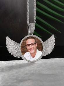 1 pieza Collar con foto personalizada, colgante con marco de foto de pareja personalizado, Collar con colgante de memoria redonda para mujeres con cadena de cuerda, joyería de hip-hop para hombres con lentejuelas estilo vintage, sencillo, unisex, informal, personalizado, único, regalo ideal para él, ella, novio, novia, papá, mamá, familia, amigos, abuelos, hijo, hija, mascotas para aniversarios, cumpleaños, uso diario, baile de graduación, Día del Padre, Día de la Madre, San Valentín, graduación, bodas