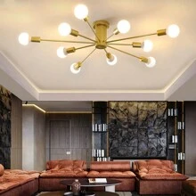 Đèn chiếu sáng nhiều đầu sáng tạo kiểu Bắc Âu, Đèn trần trang trí nhà tối giản cho phòng ngủ, phòng khách, không bao gồm bóng đèn - Nhiều màu - Xem 3