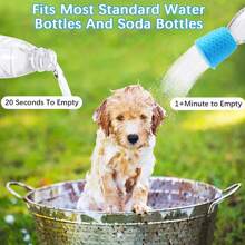 1pc Multi-Functional Pet Showerhead & Accessories For Dog Bathing & Outdoor Drinking & For Standard Bottles & Portable Washing & Watering & Pet Supplies & Outdoor Supplies