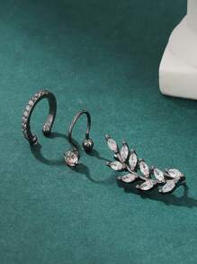 3 CHIẾC Bông tai kẹp lá Bohemian thời trang cho nữ không cần xỏ khuyên, bông tai sụn giả không có lỗ tai Brinco - 3 chiếc - bông tai lá - Xem 7