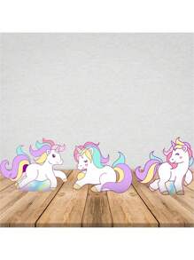 Round Party Panel 50cm With MDF Support + 03 MDF Display Totems 25cm Unicorns - PD050-UNI001 - 查看 3