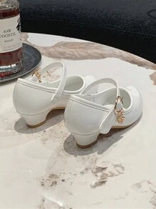 Girls High Heel Princess Shoes, Korean Version Crystal Performance Children Casual Shoes, Spring Autumn