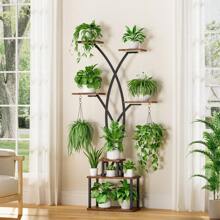 BACEKOLL 66" Tall Plant Stand Indoor With Grow Light - 7 Tiered Metal Plant Shelf Indoor, Plant Stands For Indoor Plants Multiple, Tree Shaped Flower Stand Holder, Corner Plant Rack For Living Room, Patio