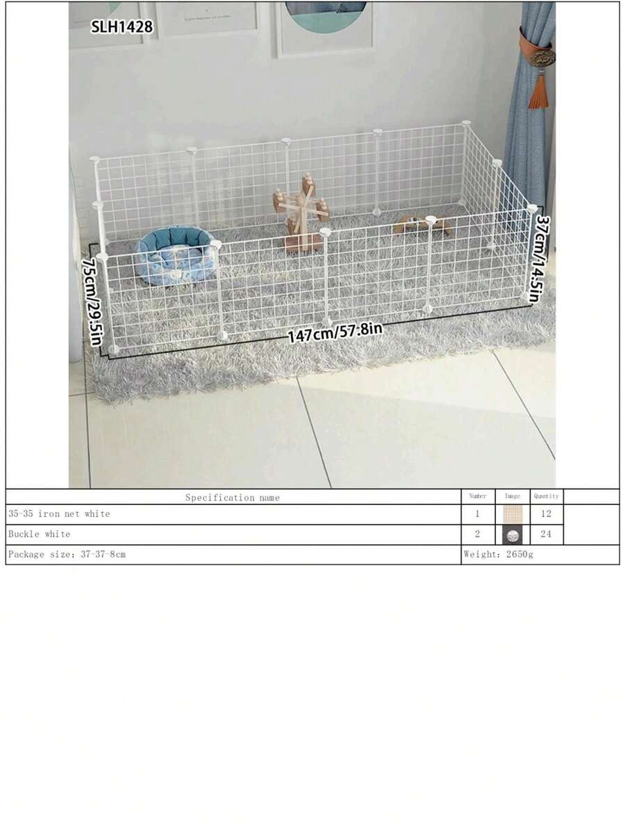 Large Cat Cage House With Free Space, Indoor Cat Villa With Litter Box