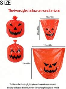2 件万圣节南瓜叶草坪和庭院垃圾袋，重型可重复使用园艺树叶袋，户外秋季装饰秋季、圣诞节
