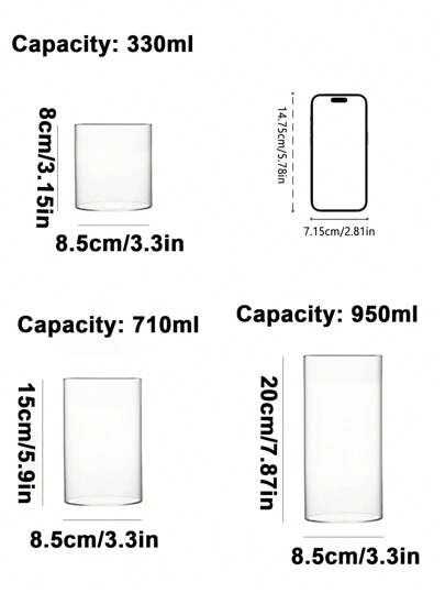 1pc St ing Glass Vase Transparent Bottle Living Room Flower Arrangement, Multi Size Jar Birthday Graduation Home view 8