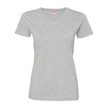 Women's V-Neck Fine Jersey Tee (Heather) - Xám - Xem 1