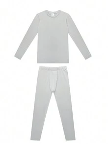 Bộ 4 bộ đồ lót giữ nhiệt cho trẻ em, trang phục trượt tuyết cơ bản cho mùa thu và mùa đông - Nhiều màu - Xem 4