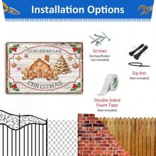 1 件复古趣味金属铁标牌（8 英寸 X 12 英寸）、姜饼圣诞、冬季装饰、面包店咖啡厅圣诞标牌、圣诞派对装饰、十二月装饰、家居墙壁艺术、圣诞节 - 彩色 - 查看 6