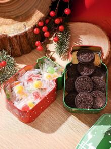 1pc-Hũ bánh quy Giáng sinh Hũ bánh quy thiếc Giáng sinh Hũ kẹo hình dạng in hình cây thông Noel Xe hơi đỏ Người bánh gừng Hoa văn dễ thương Không khí Giáng sinh Hộp quà tặng nhỏ Nhà hàng Giáng sinh Trang trí bàn phòng khách Đồ trang trí - Nhiều màu - Xem 10