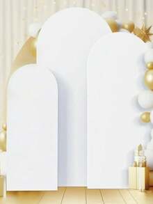 聚酯纤维婚礼拱门罩套装，适用于活动背景 - 1 件弹性拱门框架罩套件，适用于生日、仪式、毕业典礼、订婚、新娘送礼会 | 圣诞节、万圣节、复活节、感恩节的多功能装饰 | 无需电力 | 圆形拱门支架、圣诞节派对用品 - 彩色 - 查看 8