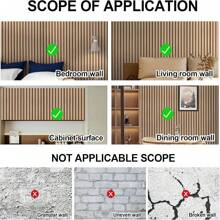 1卷木板条壁纸，撕下即贴，木板纹理接触纸，17.32英寸 x 196.8英寸，仿棕色木质外观，自粘式可移除壁纸，PVC防水防油，易于安装，可拆卸，DIY，易于清洁，翻新贴纸，撕下墙板，墙纸，壁纸，春季装饰品，让您的家焕然一新，拉玛装饰贴纸 - 米色 - 查看 10