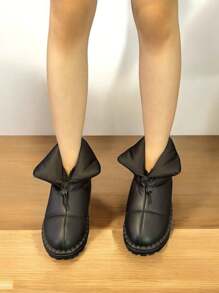 RevReaL Women's Ankle Snow Boots - Warm, Non-Slip, And Lightweight Winter Footwear - Black - View 3