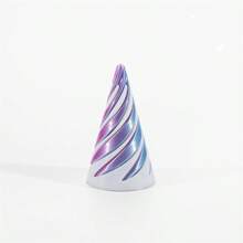 1pc Impossible Pyramid Passthrough Sculpture, 3D Printed Spiral Cone, Mini Vortex Thread Illusion, Plastic, No Power Needed, Perfect For Christmas Home Decor & Unique Gift Ide - Multicolor - View 10
