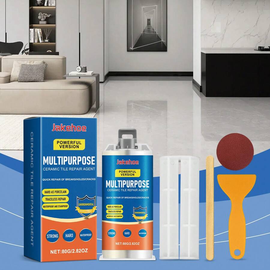 Ceramic Tile Repair Kit - Grout Filler For Bathroom, Kitchen, Countertop And Marble - Waterproof Sealant