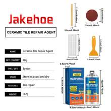 Ceramic Tile Repair Kit - Grout Filler For Bathroom, Kitchen, Countertop And Marble - Waterproof Sealant - 80g - View 3