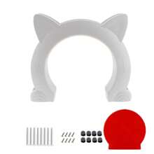 1 件装宠物猫门、猫窝门孔、猫耳形门、双向宠物自由进出门、室内猫门框、小狗门孔 - 彩色 - 查看 15