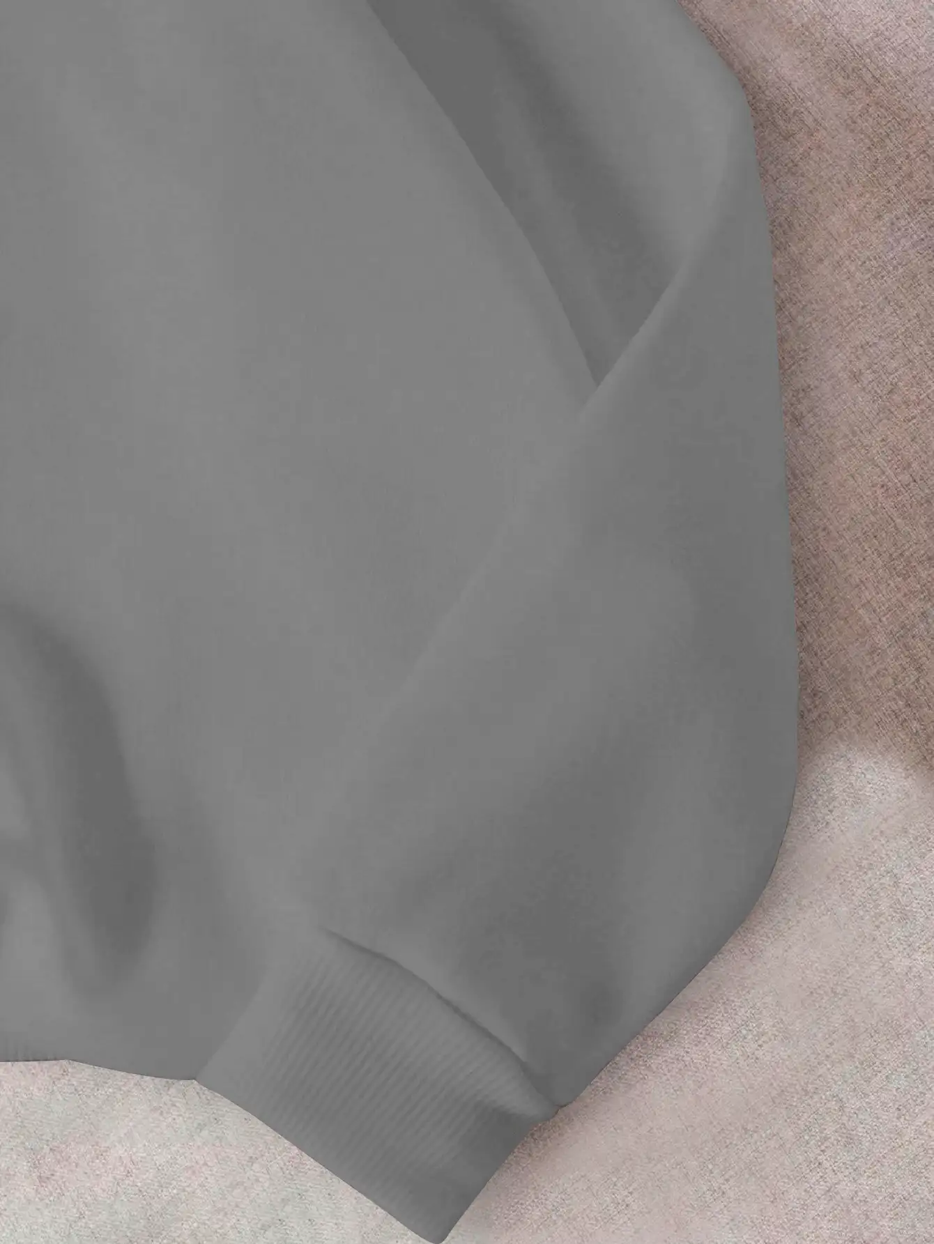 Sweatshirt Round Neck Casual Cotton Printed Intense Feelings Various Colors - Xám - Xem 3