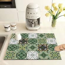 1pc Absorbent Pad, Suitable For Coffee Maker, Kitchen Counter, Sink, Faucet, Toilet, Vanity, Household Utensils - Multicolor - View 3