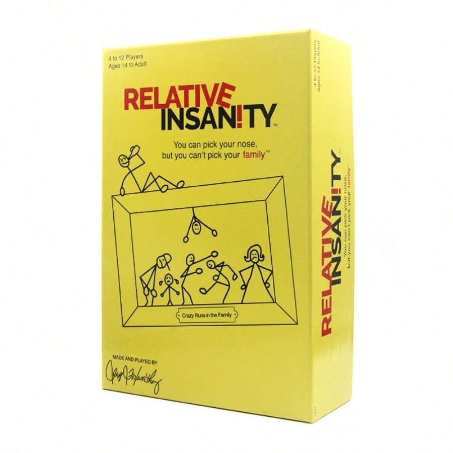 Jeux de cartes Relative Insanity, jeux de société pour la famille, jeux de rire à s