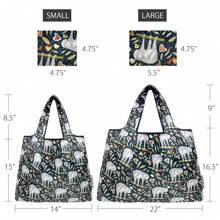 Wrapables Wrapables Cute Animals Large & Small Foldable Tote Nylon Reusable Grocery Bags, Set Of 2