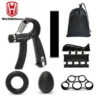 WOSWEIR 5pcs Adjustable Grip Strengthener Set - Finger Exerciser Gripper, Hand Grip Trainer For Home Fitness