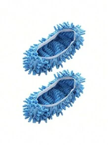 2/4pcs Reusable Removable Floor Cleaning Mop Shoe Covers, Washable Floor Cleaning Slippers, Bathroom Slippers Home Bathroom Decor Fall Decor Back To School