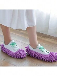 2/4pcs Reusable Removable Floor Cleaning Mop Shoe Covers, Washable Floor Cleaning Slippers, Bathroom Slippers Home Bathroom Decor Fall Decor Back To School