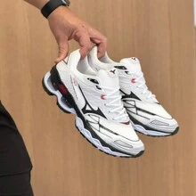 Men's Wave Creation 20 Gym Springs Running Comfortable Sports Shoes - White - View 3