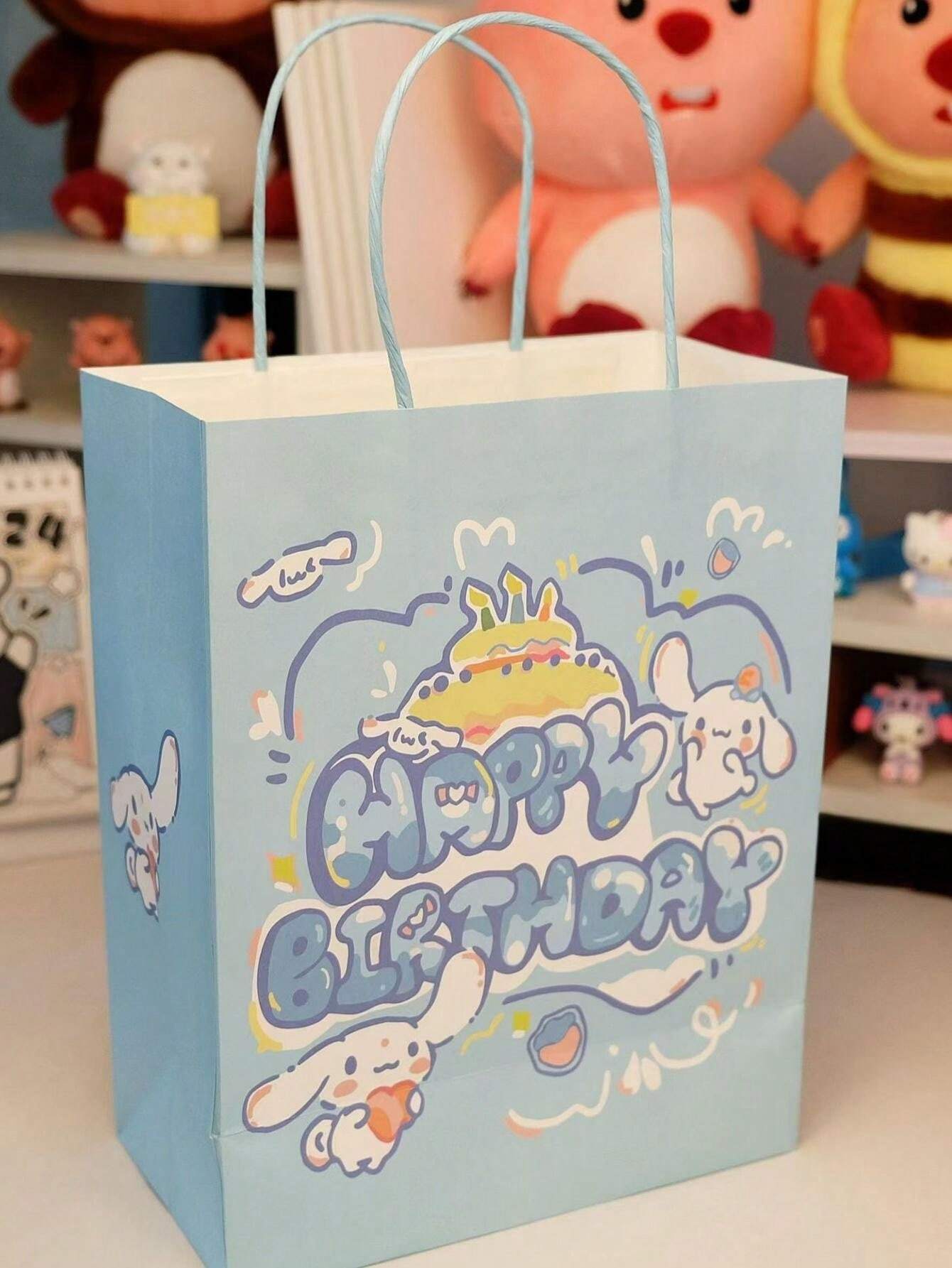 Sanrio 1pc Birthday Gift Bags Of 4 Cartoon HelloKittys