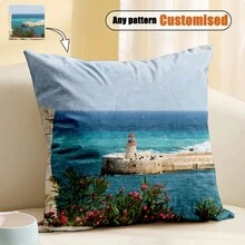 1 vỏ gối vuông tùy chỉnh cho phòng khách, phòng ngủ, ghế sofa (không có ruột gối), có thể tùy chỉnh bằng ảnh, vật nuôi, v.v., chất liệu mềm mại và đàn hồi thích hợp cho phòng khách, phòng ngủ - Nhiều màu - Xem 12