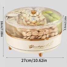 A Light Luxury Fruit Plate Nuts Dried Fruit Sealed Storage Box - White - View 2