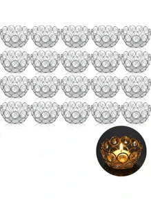 20 Pcs Tea Light Candle Holders Votive Candle Holders Crystal Tealight Holder Bowl Candle Stands Decorative Jewel Candle Centerpiece For Wedding Party Home Table Decor,Halloween And Decorations - Two colors - View 7