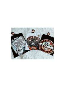 Cyclone Men's T-Shirt 100% Cotton Style And Comfort (Various Prints) - Màu xám đen - Xem 3