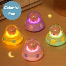 Mini proyector de juguete tipo OVNI - Luz de proyección de dibujos animados educativos con imágenes giratorias - Regalo perfecto para Navidad y una herramienta de aprendizaje temprano divertida y atractiva