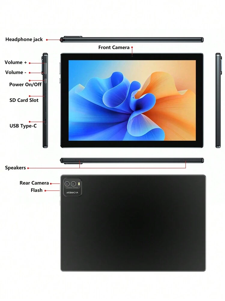 PEICHENG CP20 Pro WIFI Tablet, Android 13 System, RK3562 Quad-Core