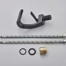 Modern Bathroom Sink Faucet Single Hole Single Handle Waterfall Spout Vanity Mixer Tap - 黑色 - 查看 8