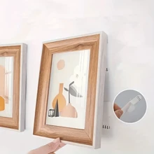 12 piezas/paquete Adhesivos extraíbles y sin daños, adhesivos pegajosos fuertes para colgar cuadros sin hacer agujeros - Blanco - Ver 7