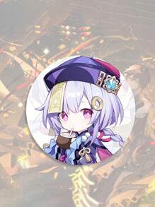 Metal Laser Cut Anime Game Badges, Pins & Brooches For Raiden Shoggun, Hu Tao, Klee And Other Cute Characters