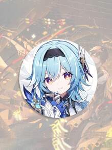 Metal Laser Cut Anime Game Badges, Pins & Brooches For Raiden Shoggun, Hu Tao, Klee And Other Cute Characters