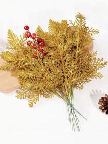 MEHELANY 10 pezzi Rami artificiali di cedro da 10,2 pollici, rami finti di cedro dorato - Foglie di felce glitterate artificiali - Rami finti di pino cedro, per corone fai-da-te, decorazioni natalizie, decorazioni per la casa e il giardino, decorazioni per alberi di Natale, realizzazione di corone di Natale, decorazione di caminetti interni, recinzioni da giardino esterno, decorazioni per feste, decorazioni per la casa, decorazioni natalizie, decorazioni per la stanza - Dorato - Visualizzare 2