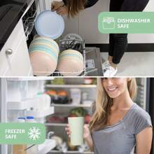 32pcs Dinnerware Sets For 8, Plastic Plates And Bowls Sets, Unbreakable Dinnerware, Lightweight Plastic Plate Set, Dinner Plates, Dessert Plates, Cups, Bowls, For Home Kitchen Restaurant Picnic Camping Party - 32Pcs Color - View 2