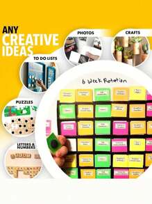 50/100 Stück runde Magnete mit selbstklebender Rückseite, starke Magnetscheiben für Kühlschrank und Tafel - Runden - Übersicht 5