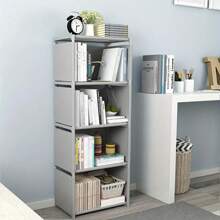 Portable Bookshelf, Cubic Storage Cabinet Organizer, Bookcase For Living Room, Study Room, Bedroom, Gray