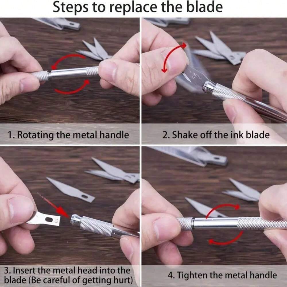 1 set Kit de cuchillo de hobby y artesanía de precisión - Juego de ...