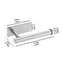 1pc Toilet Paper Holder Bathroom Tissue Storage Rack Stainless Steel Paper Towel Hanger